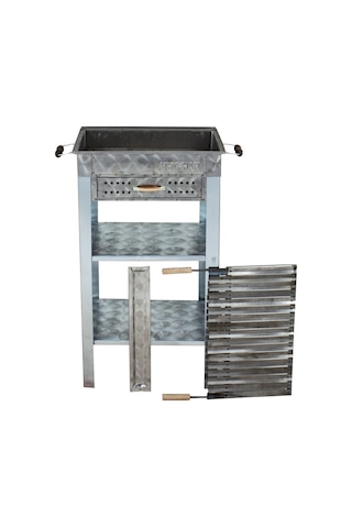 Metehan MTH-95 Çekmeceli - Lama Izgaralı Battal Boy Mangal