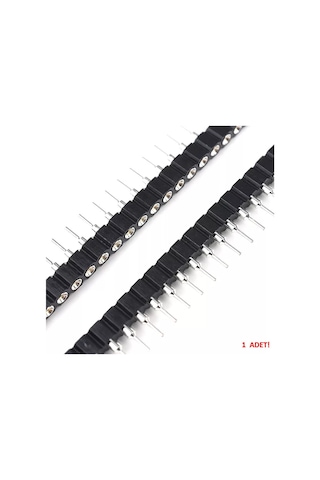1x40 Pin Precision Dişi Header Tek Sıra 2.54mm 180 Derece Yuvarlak Kırılabilir