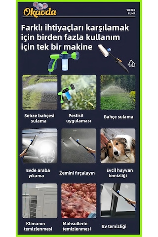 Lityum Pil Yüksek Su Basınçlı Temizleme Makinesi Su Pompası
