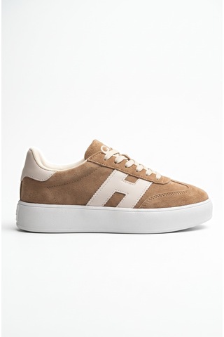 V.S.H Velvet Kadın Yüksek Tabanlı Sneaker Leopar Desen Spor Ayakkabı Terra-2519 Vizon