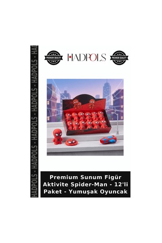 Premium Sunum Figür Aktivite Spider-man - 12'li Paket - Yumuşak Oyuncak