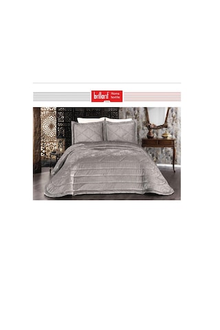 Brillant 43189 Elina Yatak Örtüsü Takımı - Kadife Kumaş 3 Parça Diğer