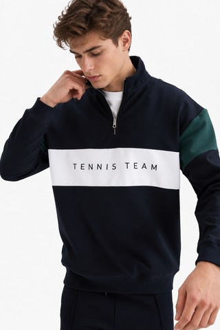 We&me Boxy Fit Gömlek Yaka Sporcu Erkek Sweatshirt Çok Renkli