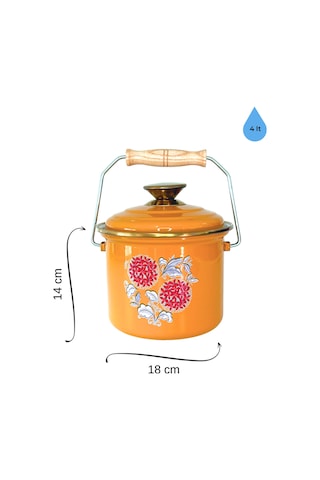 Bonera Emaye Bakraç 18 Cm Hardal Sarısı Hardal Sarı