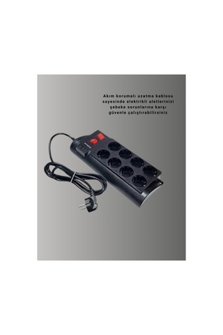 Güçlü Termal Korumalı 8 Priz + 3 Usb Çoklu Uzatma Kablosu 2m - Lisinya 2 - 5 M