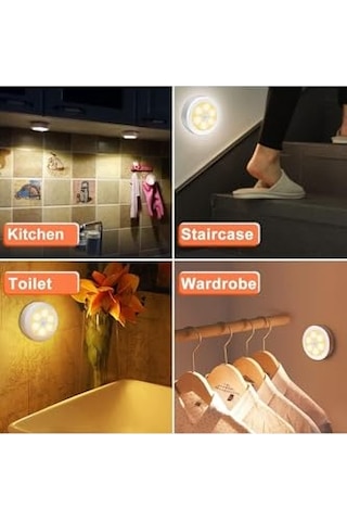 Hareket Sensörlü Şarjlı Led Lamba - Banyo Mutfak Otomatik Lamba 2 Diğer