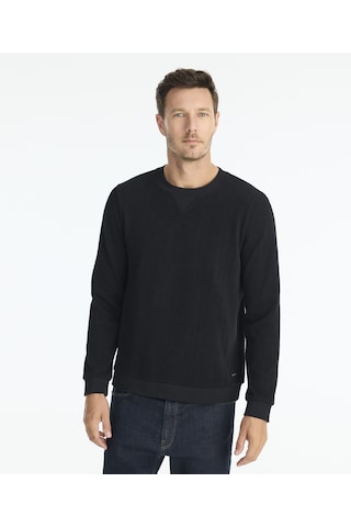 Yargıcı Regular Bisiklet Yaka Uzun Kol Sweatshirt 25kesw9006x 001 Siyah