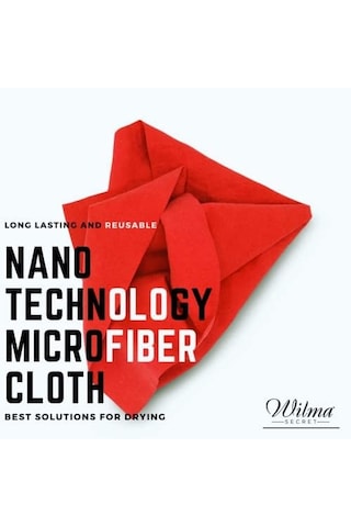 Wilma Secret Nano Mikrofibre Bez 6 Adet 35x40cm - Temizlik Bezi, Ekran Bezi, Lcd Bezi, Nano Mikrofiber Bez Şeffaf