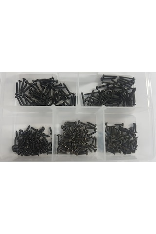 Vida Seti 2.2 MM Pcb- Ahşap- Plastik Sac Vidası Siyah 250 Parça