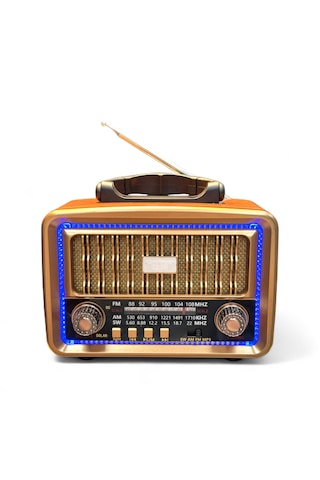 Rt-683a Ahşap Görünüm Nostalji Radyo,ledli Bluetooth Nostaljik Radyo