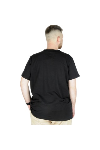 Mode Xl Büyük Beden T-Shirt V Yaka Likralı 20150 Siyah 001