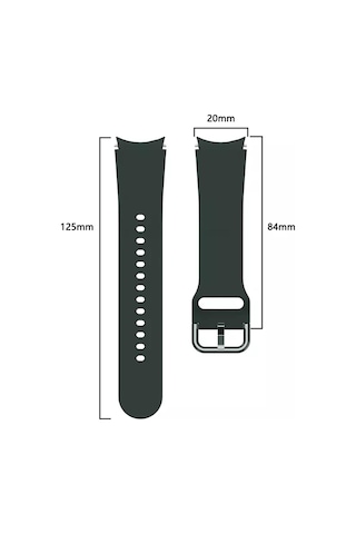 Galaxy Watch 6/5/4 Ve Active 2 İle Uyumlu Kordon Silikon 20mm
