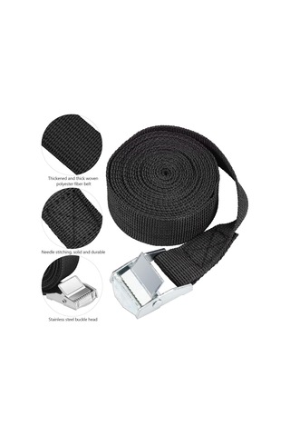 Adet Gerilim Kayışları 2,5 250 Cm Siyah Siyah Gerilim Kayışları Klipsli Sabitleme