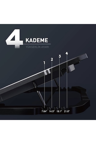 Gamebooster Gb-ns04 Wind 5 Fanlı 2xusb Portlu Fan Kontrollü 15.6" Notebook Soğutucu