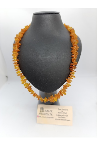 Kehribar Organik Şifa Taşı Taşı Kolye-handmade Özel Tasarım-1032/balık Hediyelik Antik Sarı