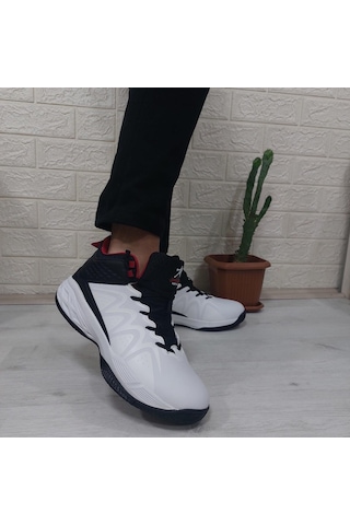 Jump 28652 Beyaz Boğazlı Basket Spor Ayakkabı Beyaz