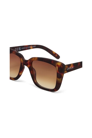 Okkia Elba Unisex Güneş Gözlüğühavana / Lens : Kahverengi Gradyan Kahverengi - Leopar