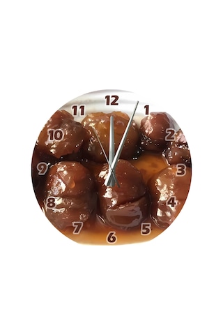Ti-play Kestane Şekeri 30x30cm Akrilik Dekoratif Modern Duvar Saati ÇOk Renkli