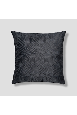 Sezyon Mira Desenli 50 50 Kömür Grisi Kırlent Kılıfı Kömür Grisi