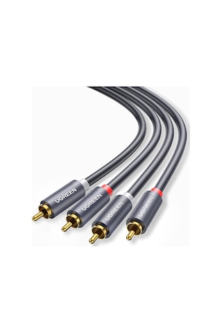 Ugreen 2rca To 2rca Ses Kablosu, 1 Metre, Antrasit, 30747