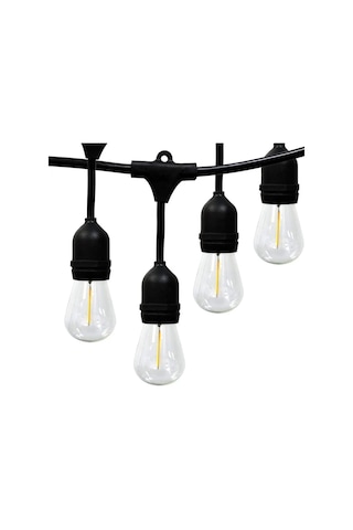 Forlife 220volt 10 Adet E27 Duylu 10 Metre Kablolu Set 10 Adet S14 Led Ampul Hediyeli