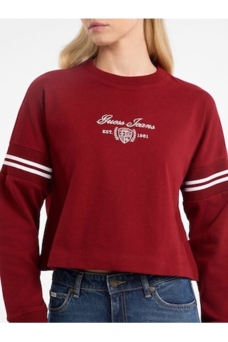 Jeans Kadın Sweatshirt Kırmızı