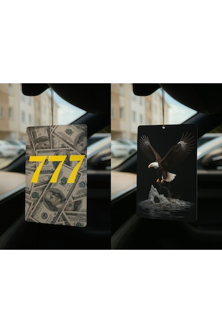 Dolar Manifest 777 Ve Kartal - İkili Oto Kokusu - Dekoratif Araç Kokusu Ve Aksesuarı