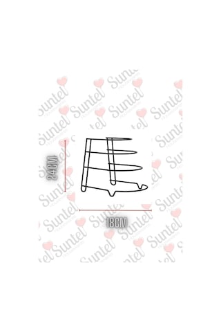 Suntel Tava Düzenleyici Tava Rafı Organizer Krom Renk Siyah