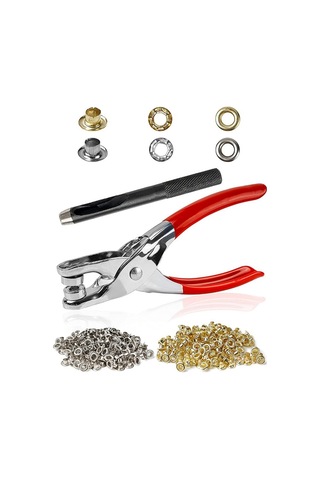 Ccgloball Grommet Kuşgözü Pense Seti, Metal Kuşgözü İle 1/4 Inç 6mm Alet Kiti
