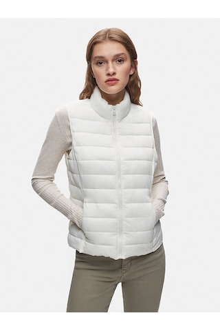 Ltb Fermuarlı Hafif Dolgulu Beyaz Yelek 011254407725048 105 Beyaz