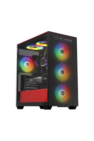 Rampage Blaze Mesh Temperli Camlı 4x12 CM ARGB Fan M-Atx 400W PSU Oyuncu Kasası