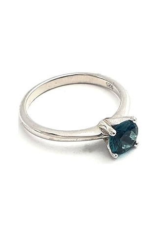 Sky Diamond Blue Creative Sapphire 925Ayar Gümüş Lüks Tek Taş Yü 12