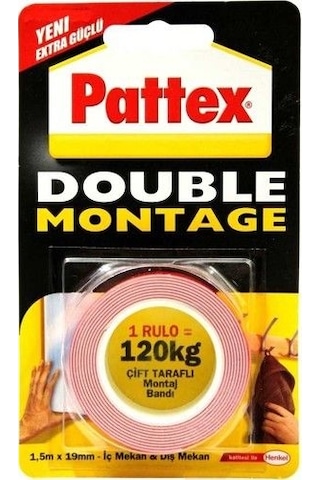 Henkel Pattex Henkel Pattex Double Montage 120 kg Montaj Banti 19 Henkel Pattex Henkel Pattex Double Montage 120 kg Montaj Banti 19
