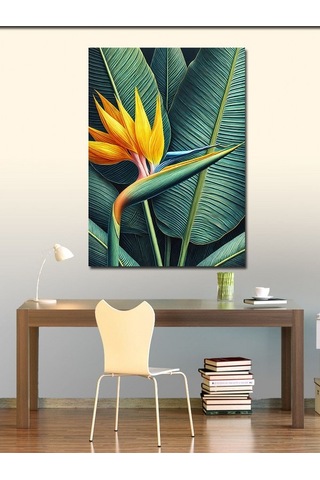 Kanvas Tablo Tropik Kuş Cenneti Çiçeği 70cmx100cm