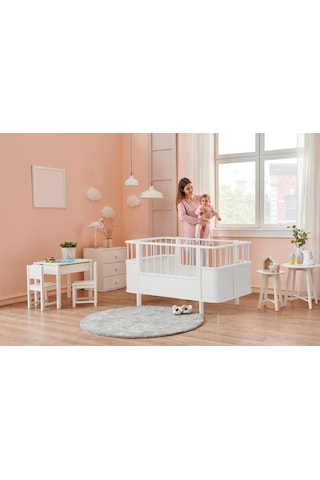 Tommybaby Bella Büyüyen Beşik Karyola 80x130 Beşik Normal Model Beyaz