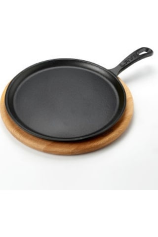 Lava Döküm Ahşap Altlıklı Krep. Pizza. Pankek Tavası 26 CM.