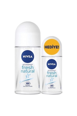 Nivea Fresh Natural 48H Kadın Roll-On Deodorant 50 ML + Roll-On Deodorant 25 ML Nivea Fresh Natural 48H Kadın Roll-On Deodorant 50 ML + Roll-On Deodorant 25 ML