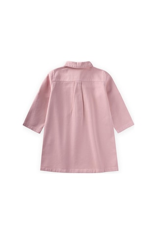 Boyalı Gabardin Elbise 2-7 Yaş Pembe Pembe