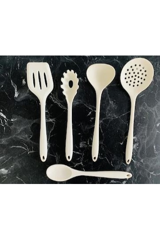 5 Parça Tamamı Silikon Yanmaz Yapışmaz Silikon Krem