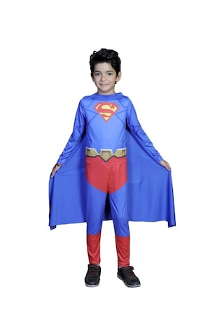 Masho Kids Pelerinli Süperman Kostümü - Süper Adam Kostümü (450271348)