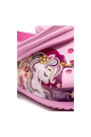 Twigy Lili Çocuk Sabo Terlik Pembe 30/35 DD1005 Pembe