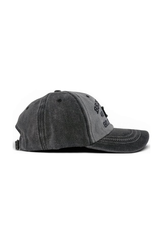 Hedea Unisex Vintage Eskitme Beyzbol Şapkası Brosville Nakışlı Ayarlanabilir Siyah Gri Pamuklu Cap Çok Renkli