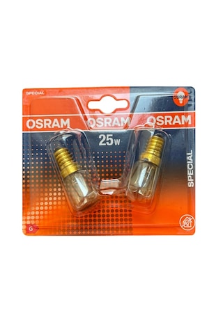 Osram 25w Sarı Işık E14 Duylu Ince Duy Fırın Ampulü 2'li Paket