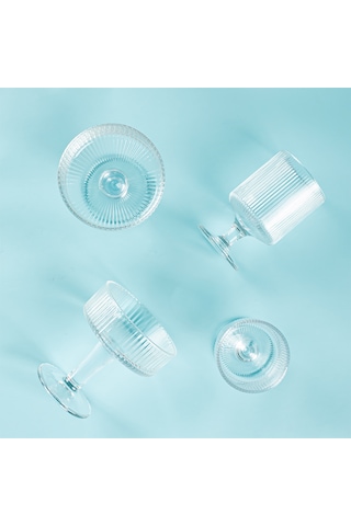 Porsima 4 Lü Ayaklı Dondurma Magnolia Kasesi Sunum Kase Seti