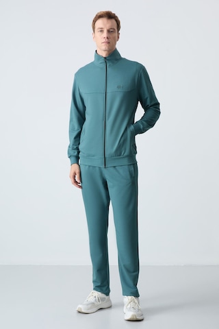 Tommy Life Orman Yeşili Pamuklu Kalın Yumuşak Dokulu Comfort Fit Basic Erkek Eşofman Takım - 85260 Yeşil