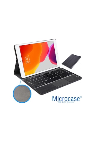 Apple Uyumlu iPad 7.Nesil 10.2" 2019 Bt Touchpad Klavyeli Standlı Kılıf - Bkk5