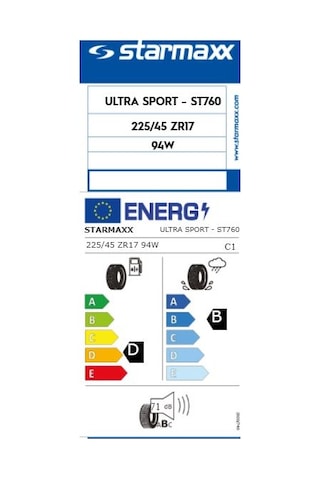 Starmaxx 225/45 R17 94W Reinf. Ultra Sport ST760 Yaz Lastiği 2023
