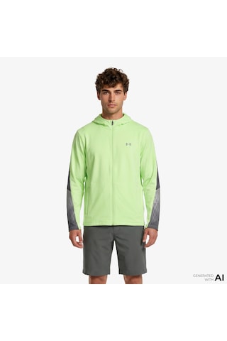 Under Armour Velociti Storm Hooded Erkek Sarı Koşu Ceket 6005900