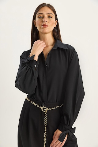 Shade Kadın Manşet Detaylı Poplin Gömlek 2153 60283763 - Siyah