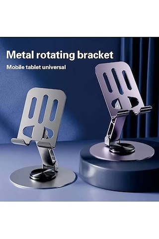 Katlanabilir Ve Ayarlanabilir Metal Telefon Tutucu Stand 360 Döne